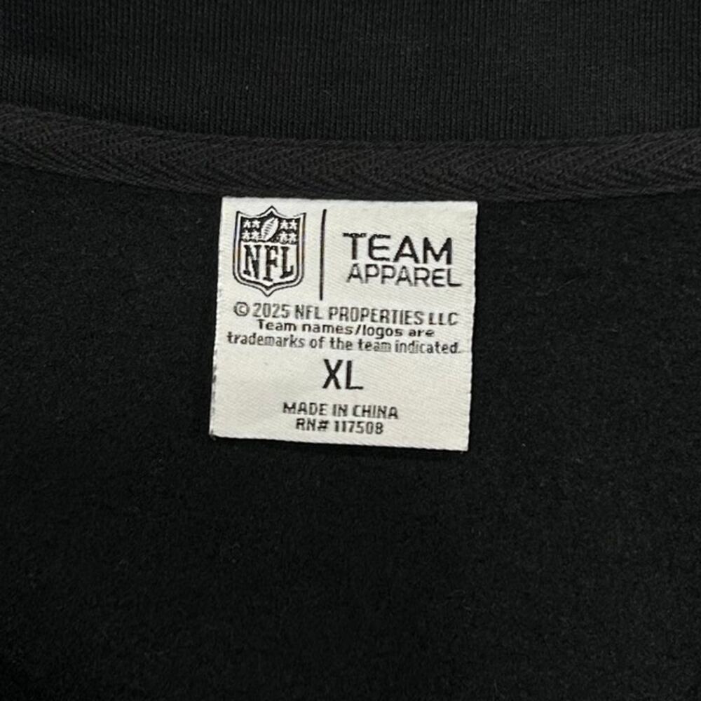 Detroit Lions NFL Cropped Quarter Zip Pullover Sweatshirt Black Women’s X-Large - Picture 5 of 10